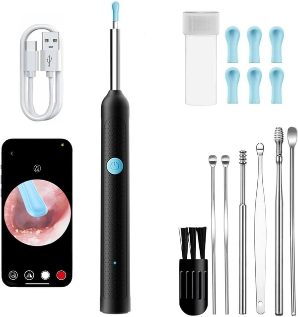Ear Wax Removal Tool with 1080P HD Camera, LED Light Otoscope Ear Cleaner Kit, Endoscope Earwax Remover for iPhone & Android, Ear Cleaning Camera Tool for Adults & Kids (Multicolor)