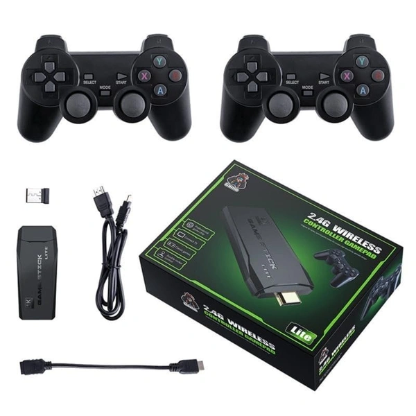 Wireless video games for tv gaming Retro gaming console with Game Stick 1080p Plug & Play TV Video Game Set for 2 player with 9Emulator for Kids & Old School Station Video Game