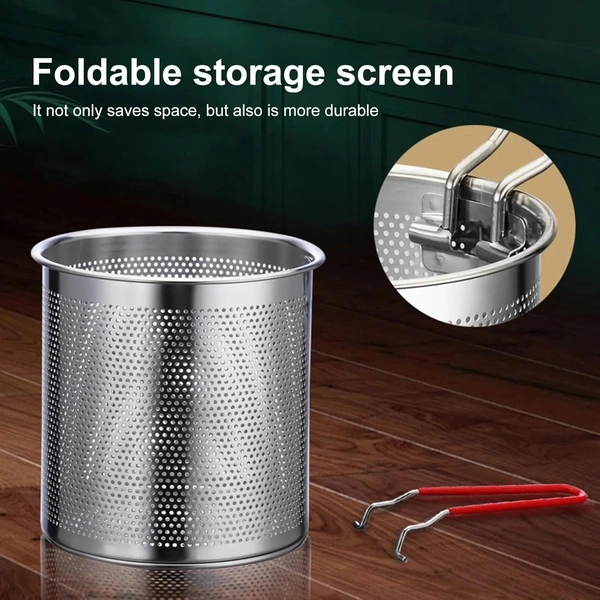 Small Deep Frying Pot with Basket