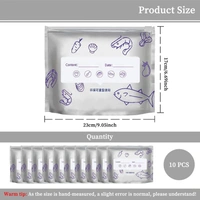 Pack of 10 Reusable Sealed Aluminum Foil Fresh-Keeping Bag,Frozen Meat for Long-Lasting Freshness, Suitable for Kitchen Vegetable, Fruit, Sandwich Refrigerated Bags