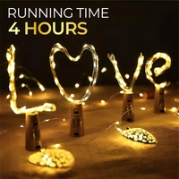  Wine Bottle Cork Lights – 20 LEDs Copper Wire String Lights | Battery Operated Fairy Lights for Bottle, DIY, Home, Party, Wedding, Diwali Decoration