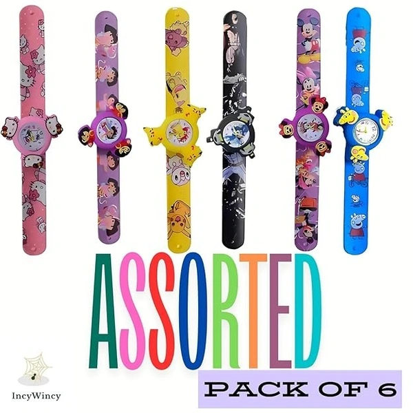 Slap Band Spinning Wrist Watch for Kids 