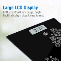 Flora Digital Weight Scale for body weight, LCD Panel, Electronic Weighing scale with thick tempered glass, High Precision Sensors accurate weight machine