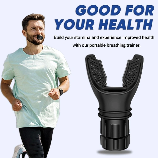 Portable Muscle Trainer, Breathing Trainer with Resistance Adjustable, Lung Trainer with Excellent Quality Silicone, Improve Breathing Capacity and Endurance,Lightweight,Easy to Clean