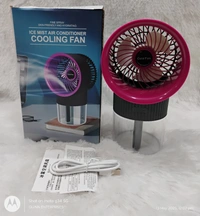 Portable Misting Fan - Rechargeable Battery Operated Fan, Camping Fan Beach Fan with 350mL Water Tank & Nightlight, 3-Speed Adjustable Cooling Mist Fan for Home, Office, Fishing Outdoor&Indoor Use