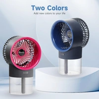 Portable Misting Fan - Rechargeable Battery Operated Fan, Camping Fan Beach Fan with 350mL Water Tank & Nightlight, 3-Speed Adjustable Cooling Mist Fan for Home, Office, Fishing Outdoor&Indoor Use
