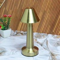 Touch Table Lamp, Metal Golden Finish, Bedroom Side Desk Light