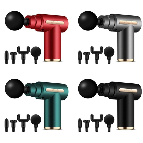 Portable Massage Gun for Pain Relief, Unisex Deep Tissue Massage Gun, Muscle Relaxing Body Massage Machine for Home, Handheld 6 Speed with 4 Heads (BLACK) - BIG BOX