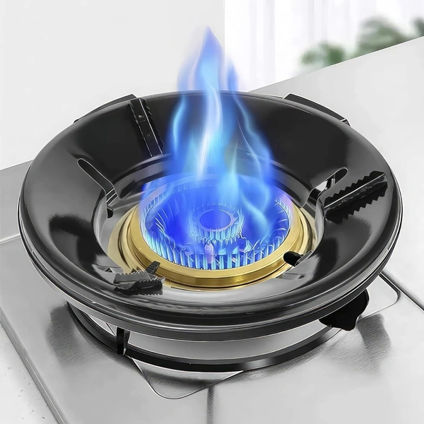  Black Gas Saver Burner Stand Gas Chula Burner Gas Saver Stand Jali Ring Fire & Windproof Energy Saving, Gas Chula Support