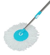 Plastic Mop Bucket  WITH BOX Quick Spin Mop with 2 Microfiber Wet Dry Mophead Floor Cleaning pocha Extendable Handle Removable Wringer 360° Floor Cleaner Mopping Set 