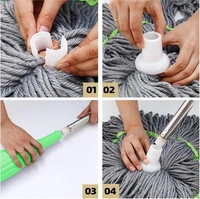  2 in 1 Dehydrated Bottle Mop, Self-Wringing Twist Mops for Floor Cleaning, 360 Degree Spin Round Wall Cleaning Mop, Microfiber Ecloth Mop Wet and Dry for Bathroom Floor Wall Bed