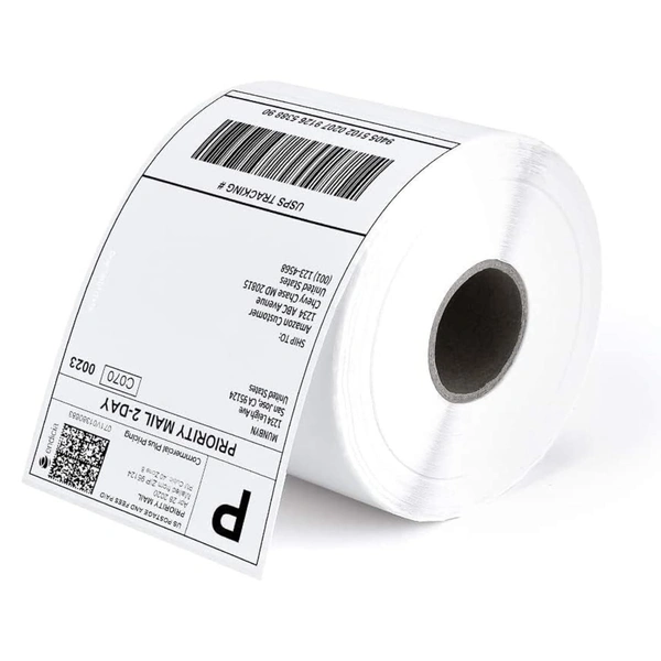 100mm x 150mm Direct Thermal Shipping Labels, 4"x 6" Sticker Rolls, 400 Labels per Roll, Strong Adhesive, Barcode Compatible for E-Commerce Couriers - Pack of 1 (400 Labels) - PACK OF 1