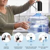 Water Dispenser Pump Automatic Wireless Water Can Dispenser Pump for 20 Litre Bottle Water Can Stand Jar Dispenser for Home Office Camping Parties - White