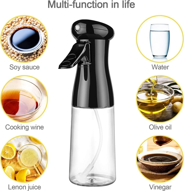 Olive Oil Sprayer for Cooking - 210ml Oil Dispenser Bottle Spray Mister - Portable Refillable Food Grade Oil Vinegar Spritzer Sprayer Bottles for Kitchen, Air Fryer, Salad, Baking, Grilling, Frying