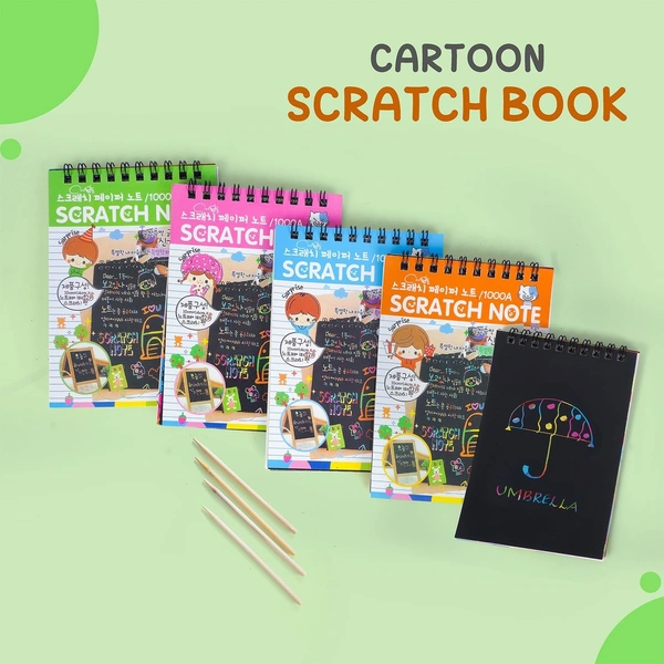Birthday Return Gifts for Kids Scratch Book Set, Fun and Creative Return Gifts for Kids Party, Magic Books for 3-12 Years