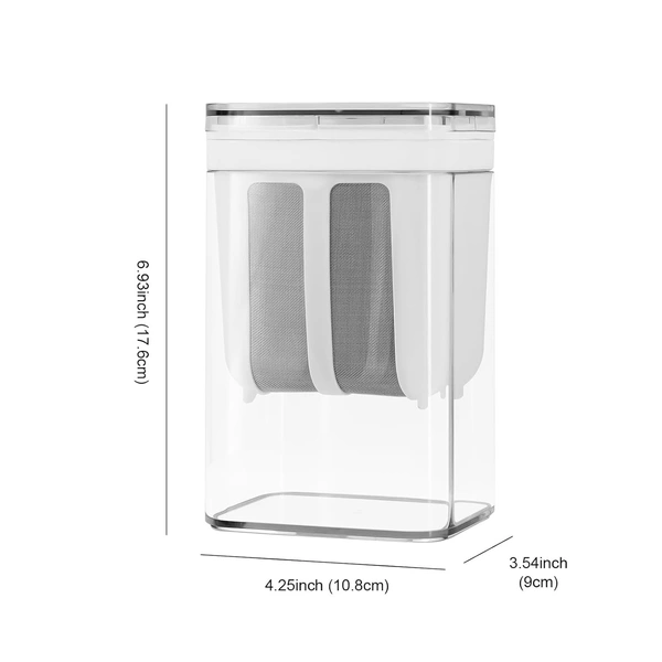 Greek Yogurt Strainer, 1100ml Multi Yoghurt Maker Strainer with Fine Mesh Bag & Lid for Thick Greek Yogurt, Soybean Milk, Kefir, Berries, Soup, Fruit Juice, Coffee