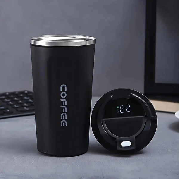Temprature 510ml Stainless Steel Insulated Coffee Mug with Smart Temperature Display - Leak-Proof, Vacuum-Sealed Travel Mug