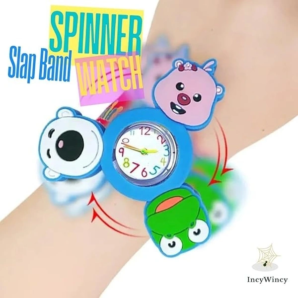 Slap Band Spinning Wrist Watch for Kids 
