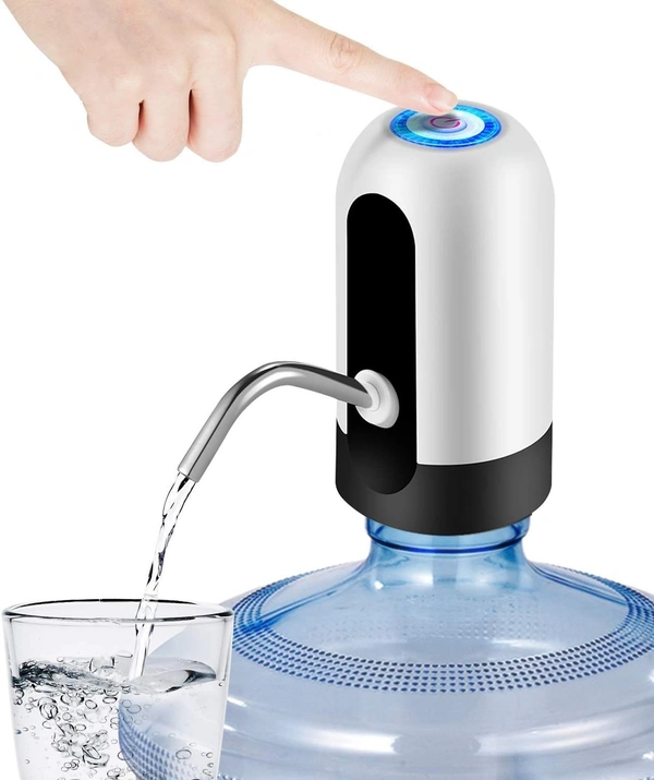 Water Dispenser Pump Automatic Wireless Water Can Dispenser Pump for 20 Litre Bottle Water Can Stand Jar Dispenser for Home Office Camping Parties - White