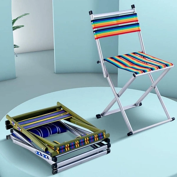 Foldable Camping Chair, Heavy Duty Outdoor Portable Lightweight Folding Stool, Fishing Hiking Beach Picnic Stool Collapsible Camping Stool Mini for Travel Garden Chair