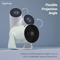 Smart Projector for Home, Native 720p with 4K Support, 4500 Lumens, Android 11, Apps (Netflix, Prime, YouTube) Freestyle Design with built-in stand, Speaker, WiFi, 100" Display