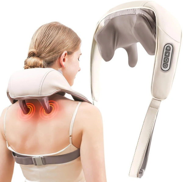 Neck Massager for Cervical Pain Relief,Electric Deep Tissue Shiatsu with Infrared Heat Therapy 5D Kneading Massage Machine for Full Body Relax,Neck,Muscles,Back,Shoulder,Legs