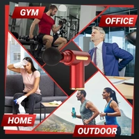 Massage Gun, Small Travel Massage Gun, Massage Gun Deep Tissue,Percussion Handheld Portable Muscle Massager Tool for Full Body Pain Relief, Ideal Gifts for Men, Women(Red)