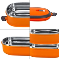 Stainless Steel Bento Box, Leakproof Lunch Box with Handle Insulated Food Storage Container for Work Travel