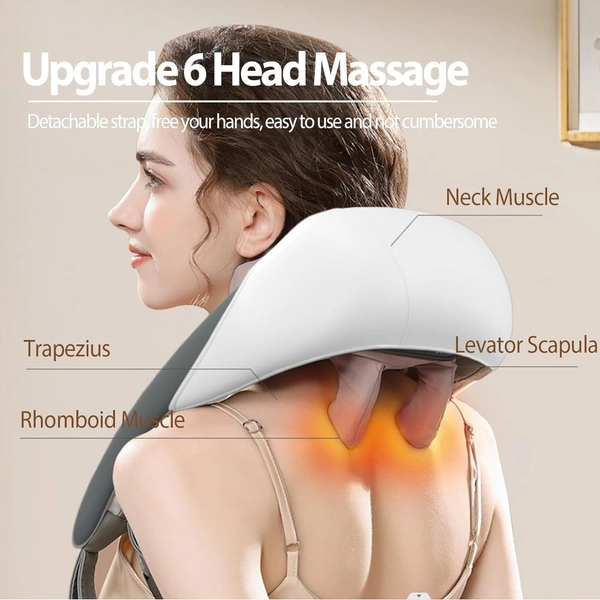 Neck Massager for Cervical Pain Relief,Electric Deep Tissue Shiatsu with Infrared Heat Therapy 5D Kneading Massage Machine for Full Body Relax,Neck,Muscles,Back,Shoulder,Legs
