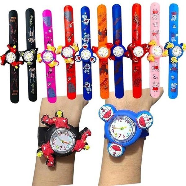 Slap Band Spinning Wrist Watch for Kids 