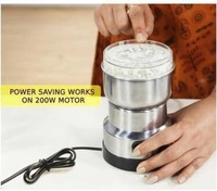Maxtop Nima Stainless Steel Multifunctional Electric Grinder & Coffee Maker – Mini Spice, Coffee, Masala Grinder for Beans, Nuts, Grains – Compact Household Mixer Grinder (Silver)