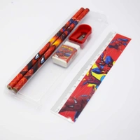 Cartoon Character Red Stationery Gift Pack for Kids for Birthday Return Gifts Theme Party