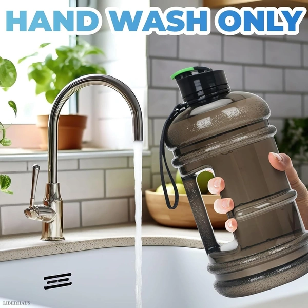 2.2L Water Bottle 75oz Half Gallon Capacity Leakproof BPA Free Odorless Material Solid Jug Daily Hydration Gym Fitness Athletic Gear Sports Water Bottle for Camping Hiking Outdoor Activities - 2.2L