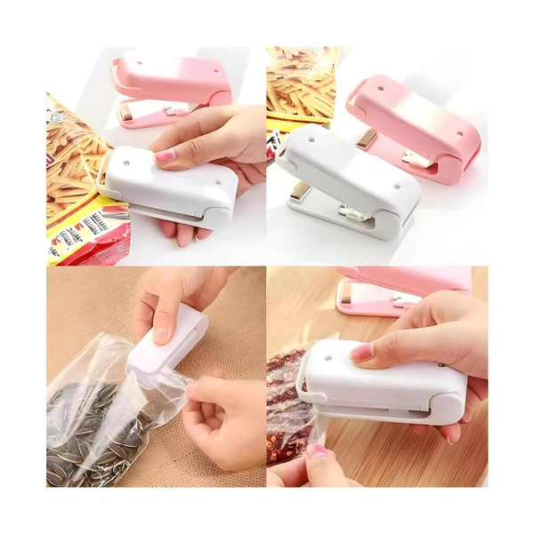 Portable Heat Sealer Mini Sealing Machine for Food Storage Vacuum Bag, Chip, Plastic, Snack Bags, Package Home Closer Storage Tool (Multi)