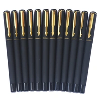 luoshi Golden Trim and Matte Black Roller Smooth Gel Pen 0.7 mm 