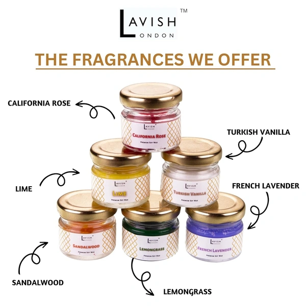 Scented Mini Jar Candles for Home Decor & Gifting Pack of 5