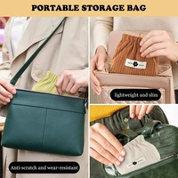 Mini Elastic Storage Bag Handbags for Women Mini Makeup Bag Corduroy Storage Bag Envelope Cosmetics Storage Self Closing Makeup Pouch, Pocket Cosmetic Bag. (Pack of 1)