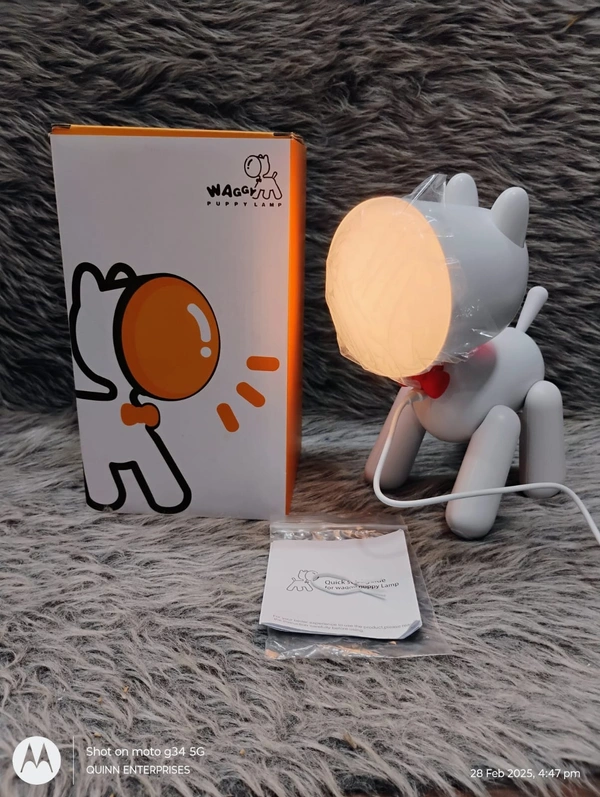 Rechargeable Cordless Led Night Light for Kids | Bed and Table Lamp | 2 Brightness Level | Toggle Switch on Tail