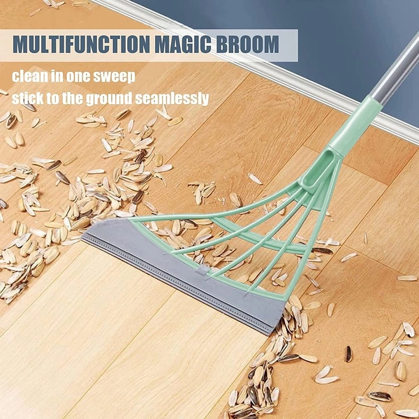 Multifunction Scraping Magic Broom Wipe Easy Squeeze Silicone Mop Indoor Kitchen Window Well Carpet Floor Bathroom Cleaning Sweeper Pet Dog Hair Angle Soft Broom Tools Outdoor Garage Push Broom