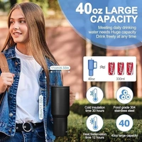 Steel Lid Coffee Tumbler with Lid and Straw 1200ml Coffee Mug Stainless Steel Vacuum Insulated Tumbler for Drinking, Juice, Water 40oz Mug for Travel Gym Office