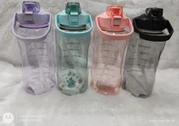 2 L Capacity Water Bottle Belt Straw Transparent bottle