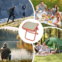 Folding Camping Stool, Pocket Foldable Stool, Multifunctional Folding Chair, Portable Folding Pocket Stool, Indoor and Outdoor Foldable Stool for Adults