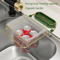 ( 50 PCS Mesh Bag ) Kitchen Sink Filter Rack Foldable Sink Strainer Residue Filter Screen Holder Stand Waste Garbage Net Shelf (Green+ 50pcs nets)