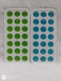 Pop Up Ice Cube Trays for Freezer with Lid | Easy Release Flexible Silicone Bottom | 21 Cavity Pop Up Ice Cube Trays | Round Ice Cubes Maker for Freezer/Cocktail 