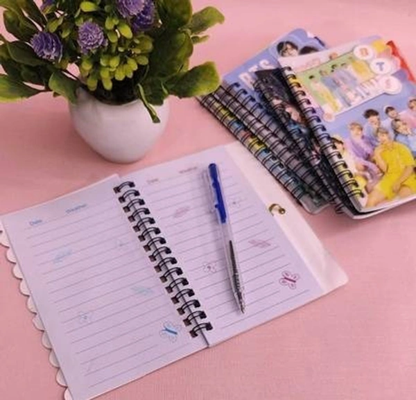  3-D BTS Diary for Kids Gift Set for kids Spiral Diary Bts Diary Return Gifts for Birthday