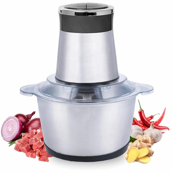 Electric Chopper, Meat Grinders with Stainless Steel Bowl Heavy 700W Motor - 2 Speed Modes for Kitchen Food Processor, Meat, Vegetables, Onion, Mince (2 Liter) (350ML) (2L)