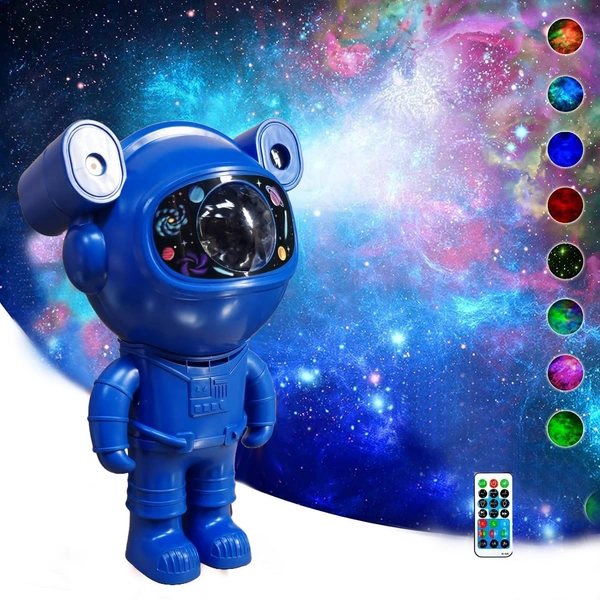 Astronaut Starry Projector Night Light with Bluetooth Speaker – Galaxy Lamp with Remote & Timer for Bedroom & Home Decor