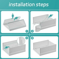 1 pc Stackable and Foldable Plastic Wardrobe Drawer Organizer for Clothes Storage for Cupboard and Almirah