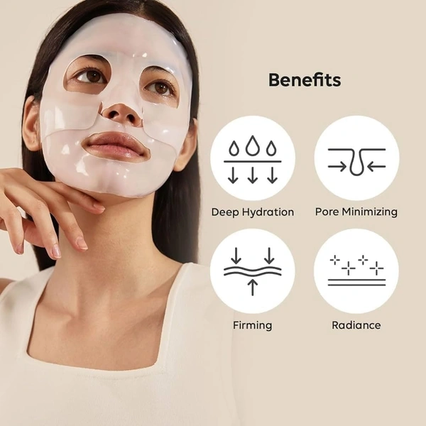 Bio-Collagen Overnight Face Mask|Korean Glass Skin Hydrogel Mask for Deep Hydration,Pigmentation,Anti-Aging&Pore Minimizing|Hyaluronic Acid,Niacinamide,Vitamin E&Centella