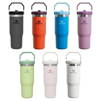 OG Stanley IceFlow Flip Straw Water Bottle With Straw 0.89L - Keeps Cold for 12+ Hours - Leakproof - Stainless Steel Water Bottle - BPA Free Travel Mug - Easy to Carry - Dishwasher Safe